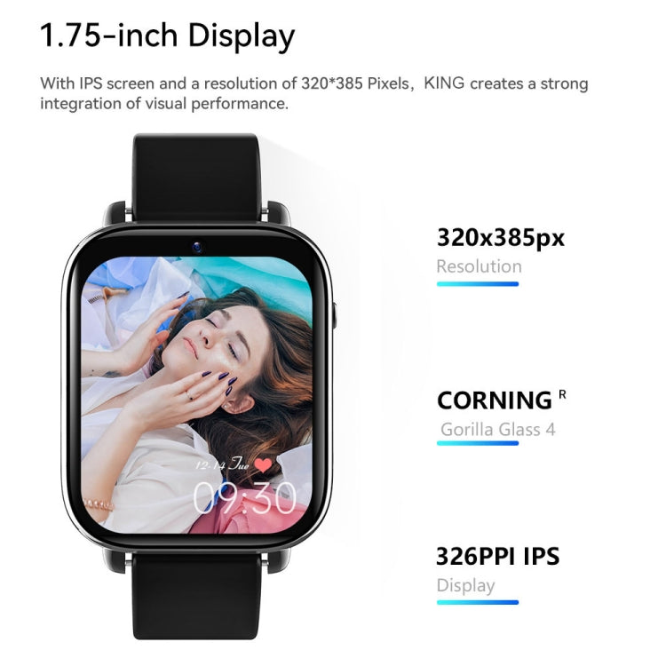 ROGBID KING 1.75 inch Screen 4G LTE Smart Watch Android 9.1OS 4GB+128GB(Black) - Smart Watches by Rogbid | Online Shopping South Africa | PMC Jewellery | Buy Now Pay Later Mobicred