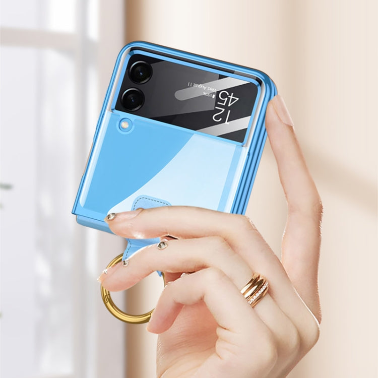 For Samsung Galaxy Z Flip4 GKK Integrated Electroplating Phone Case with Ring(Green) - free shipping - PMC TechLife - Order now!