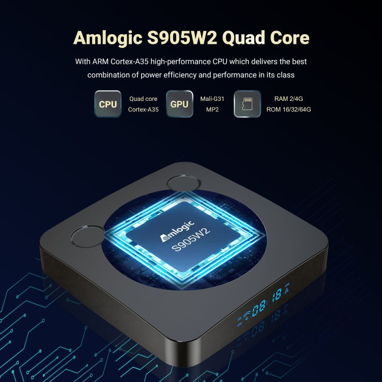 G96max Smart 4K HD Android 11.0 TV Box, Amlogic S905W2 Quad Core ARM Cortex A35, Support Dual Band WiFi, HDMI, RJ45, Capacity:4GB+32GB(UK Plug) - Amlogic S905 by PMC Jewellery | Online Shopping South Africa | PMC Jewellery