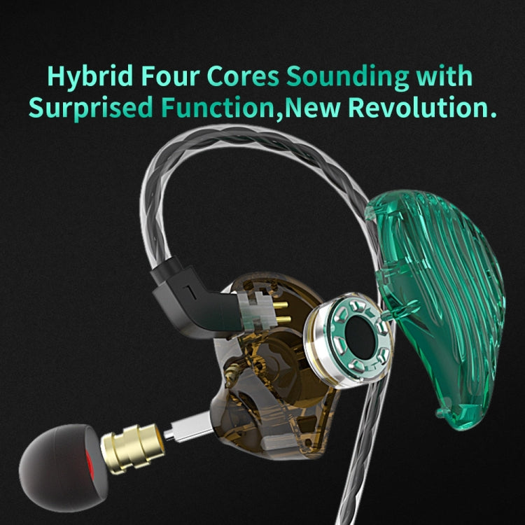 CVJ-CSE Ring Iron Hybrid Music Running Sports In-Ear Wired Headphone, Style:Without Mic(Green) - In Ear Wired Earphone by CVJ | Online Shopping South Africa | PMC Jewellery | Buy Now Pay Later Mobicred