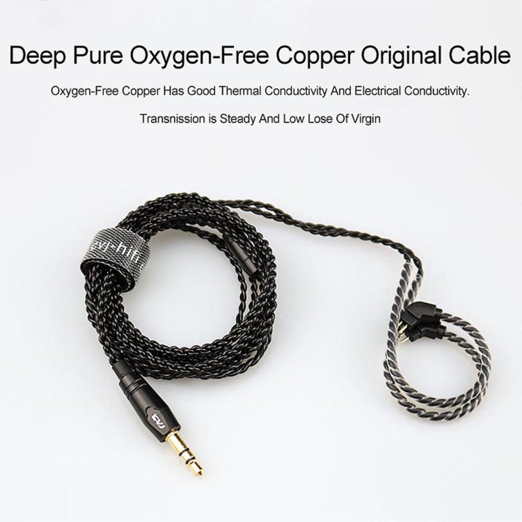 CVJ-V1 1.25m Oxygen-free Copper Silver Plated Upgrade Cable For 0.75mm Earphones, Without Mic - Cable & Splitter by CVJ | Online Shopping South Africa | PMC Jewellery