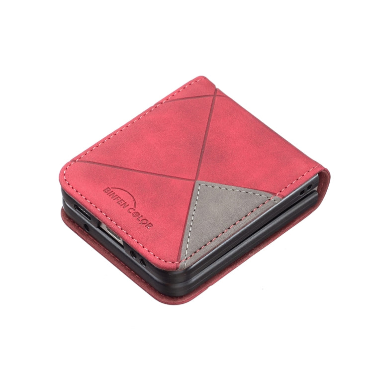 For Samsung Galaxy Z Flip5 Rhombus Texture Leather Phone Case(Red) - free shipping - PMC TechLife - Order now!