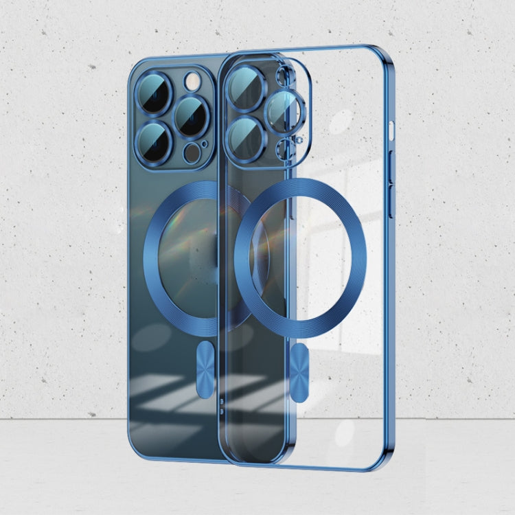 For iPhone 13 Pro Max Whorl Electroplated MagSafe Magnetic Phone Case (Navy Blue) - iPhone 13 Pro Max Cases by PMC TechLife | Online Shopping South Africa | PMC TechLife