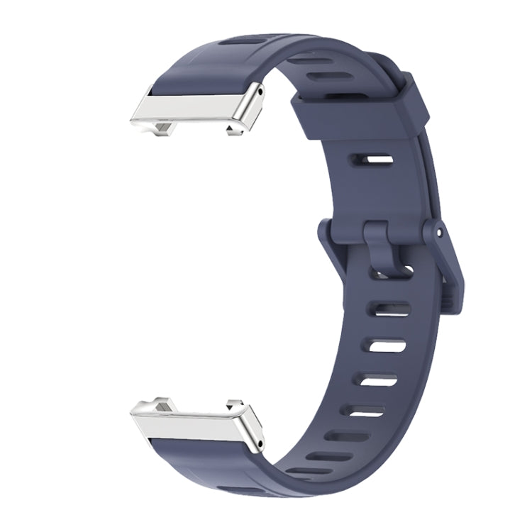 For Xiaomi Mi Band 7 Pro Mijobs Flat Hole TPU Watch Band(Blue Silver) - Watch Bands by MIJOBS | Online Shopping South Africa | PMC TechLife | Buy Now Pay Later Mobicred
