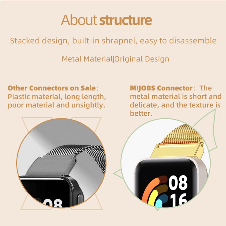 For Xiaomi Mi Band 7 Pro Mijobs Genuine Leather Top Layer Cowhide Watch Band(Bamboo Coffee Silver) - Watch Bands by MIJOBS | Online Shopping South Africa | PMC TechLife | Buy Now Pay Later Mobicred