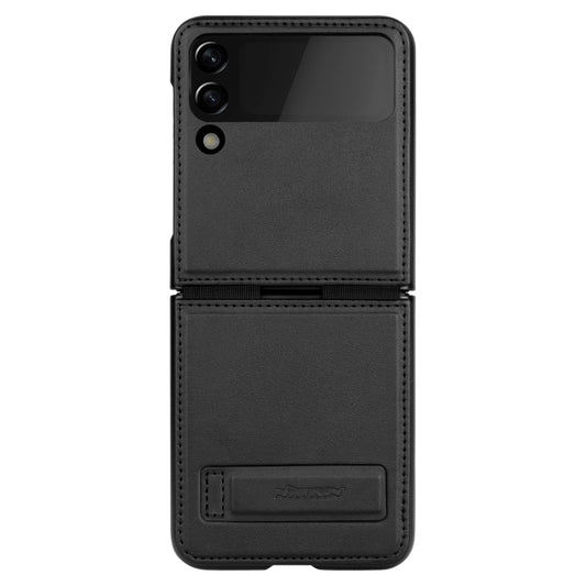 For Samsung Galaxy Z Flip4 5G NILLKIN QIN Series Plain Leather Phone Case(Black) - Galaxy Z Flip4 5G Cases by NILLKIN | Online Shopping South Africa | PMC Jewellery