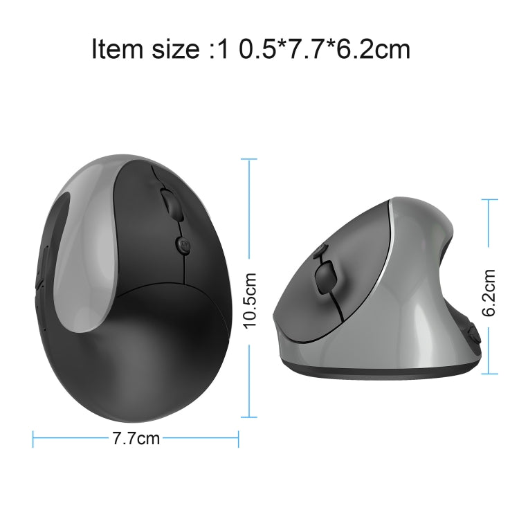 X10 2.4G Wireless Vertical Ergonomic Gaming Mouse(Grey) - Wireless Mice by PMC TechLife | Online Shopping South Africa | PMC TechLife | Buy Now Pay Later Mobicred