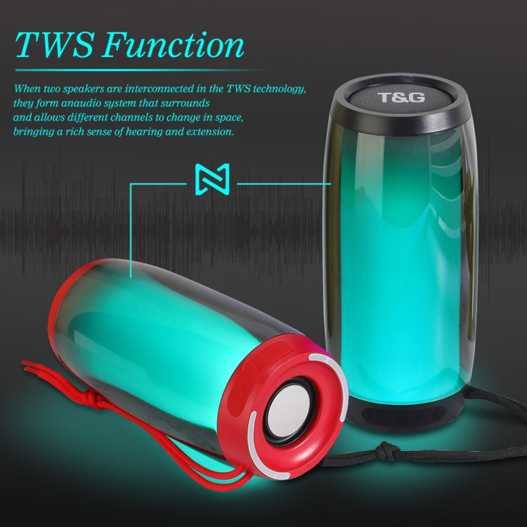 T&G TG335 1800mAh Portable Color LED Wireless Bluetooth Speaker(Black) - Desktop Speaker by T&G | Online Shopping South Africa | PMC Jewellery | Buy Now Pay Later Mobicred