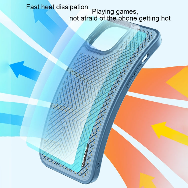 For iPhone 14 Plus WEKOME Graphene Heat Dissipation Phone Case (Blue) - iPhone 14 Plus Cases by WK | Online Shopping South Africa | PMC Jewellery