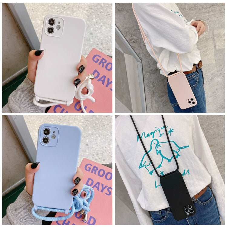 For iPhone 14 Crossbody Lanyard Liquid Silicone Case(Ice Blue) - iPhone 14 Cases by PMC TechLife | Online Shopping South Africa | PMC TechLife