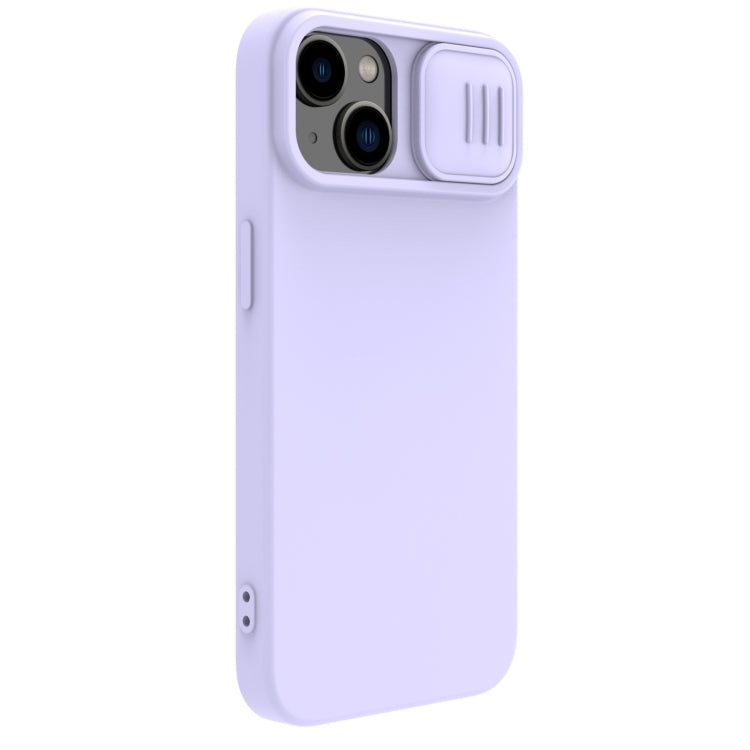 For iPhone 14 NILLKIN CamShield MagSafe Liquid Silicone Phone Case(Purple) - iPhone 14 Cases by NILLKIN | Online Shopping South Africa | PMC Jewellery