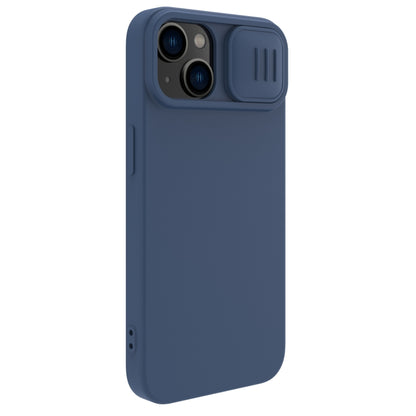 For iPhone 14 NILLKIN CamShield MagSafe Liquid Silicone Phone Case(Blue) - iPhone 14 Cases by NILLKIN | Online Shopping South Africa | PMC Jewellery