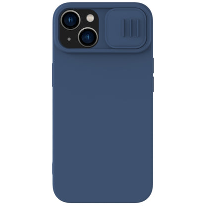 For iPhone 14 Plus  NILLKIN CamShield MagSafe Liquid Silicone Phone Case(Blue) - iPhone 14 Plus Cases by NILLKIN | Online Shopping South Africa | PMC Jewellery
