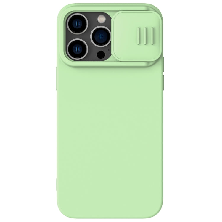 For iPhone 14 Pro Max NILLKIN CamShield Liquid Silicone Phone Case(Green) - iPhone 14 Pro Max Cases by NILLKIN | Online Shopping South Africa | PMC Jewellery