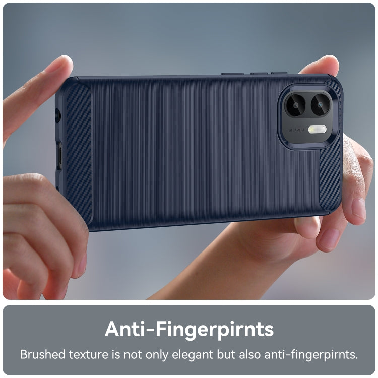 For Xiaomi Redmi A1 Brushed Texture Carbon Fiber TPU Phone Case(Blue) - free shipping - PMC TechLife - Order now!