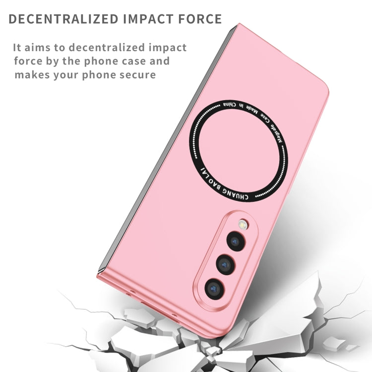 For Samsung Galaxy Z Fold3 5G Magsafe Magnetic Folding PC Phone Case(Pink) - Galaxy Phone Cases by PMC Jewellery | Online Shopping South Africa | PMC Jewellery