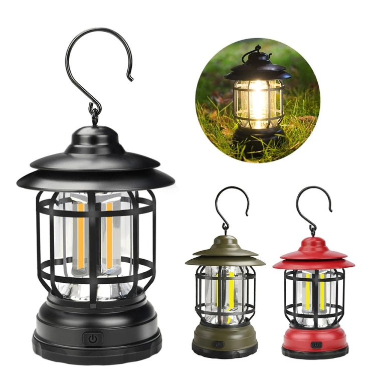 Portable Retro Hanging Lamp Lantern Camping Tent Light, Type:USB Charging(Red) - free shipping - PMC TechLife - Order now!