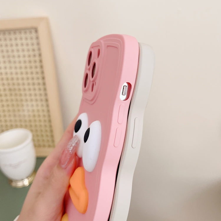 For iPhone 11 Wave Edge Big Duck Silicone Phone Case with Wristband(Blue) - free shipping - PMC TechLife - Order now!