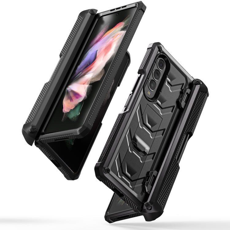 For Samsung Galaxy Z Fold3 5G Armored All-inclusive Shockproof Folding Phone Case(Black) - Galaxy Phone Cases by PMC TechLife | Online Shopping South Africa | PMC TechLife | Buy Now Pay Later Mobicred