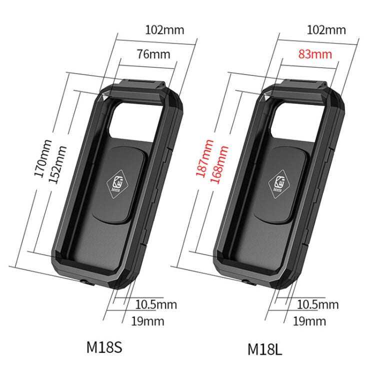 Kewig M18L-A1 Motorcycle / Bicycle Handlebar Wireless Charging Waterproof Box Mobile Phone Holder - free shipping - PMC TechLife - Order now!