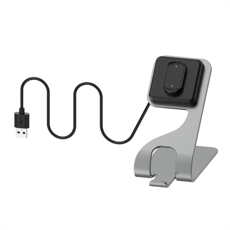 For Amazfit GTR4 / GTR4 Pro Rotatable Smart Watch Metal Charger Stand(Grey) - Charger by PMC TechLife | Online Shopping South Africa | PMC TechLife | Buy Now Pay Later Mobicred