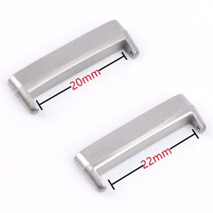 For Fitbit Versa 4 / Sense 2 1 Pair Universal Metal Watch Band Connectors(Silver) -  by PMC Jewellery | Online Shopping South Africa | PMC Jewellery