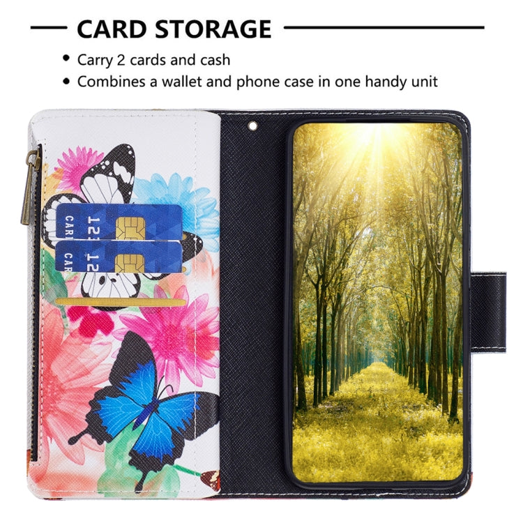 For Samsung Galaxy A14 5G Colored Drawing Pattern Zipper Leather Phone Case(Two Butterflies) - free shipping - PMC TechLife - Order now!