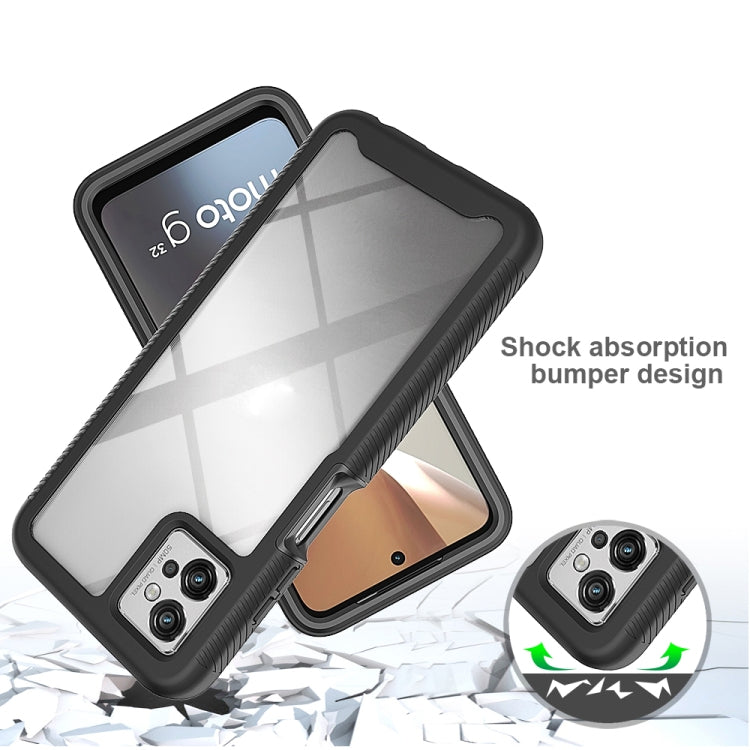 For Motorola Moto G32 Starry Sky Solid Color TPU Clear PC Phone Case(Red) - free shipping - PMC TechLife - Order now!