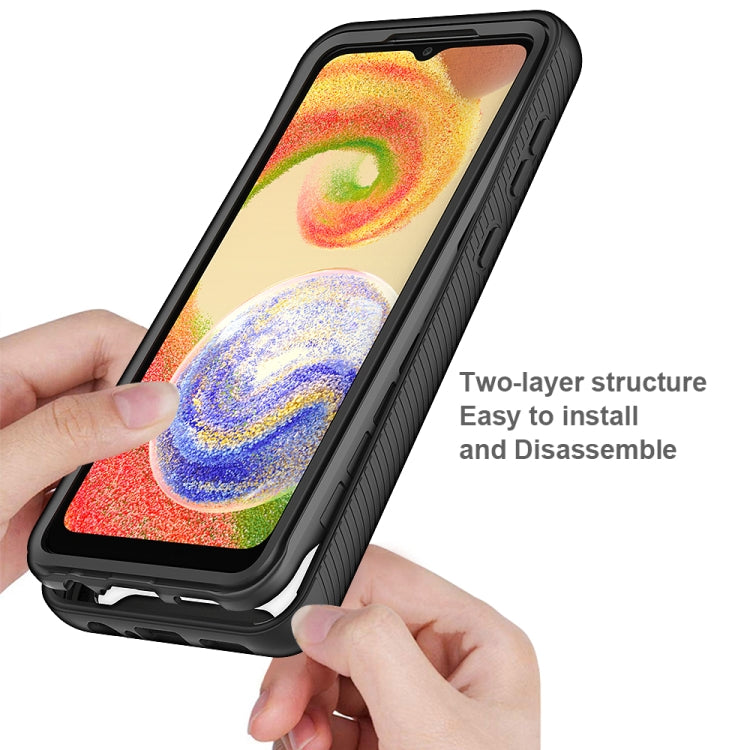 For Samsung Galaxy A04 Starry Sky Solid Color Shockproof TPU Clear PC Phone Case(Black) - free shipping - PMC TechLife - Order now!
