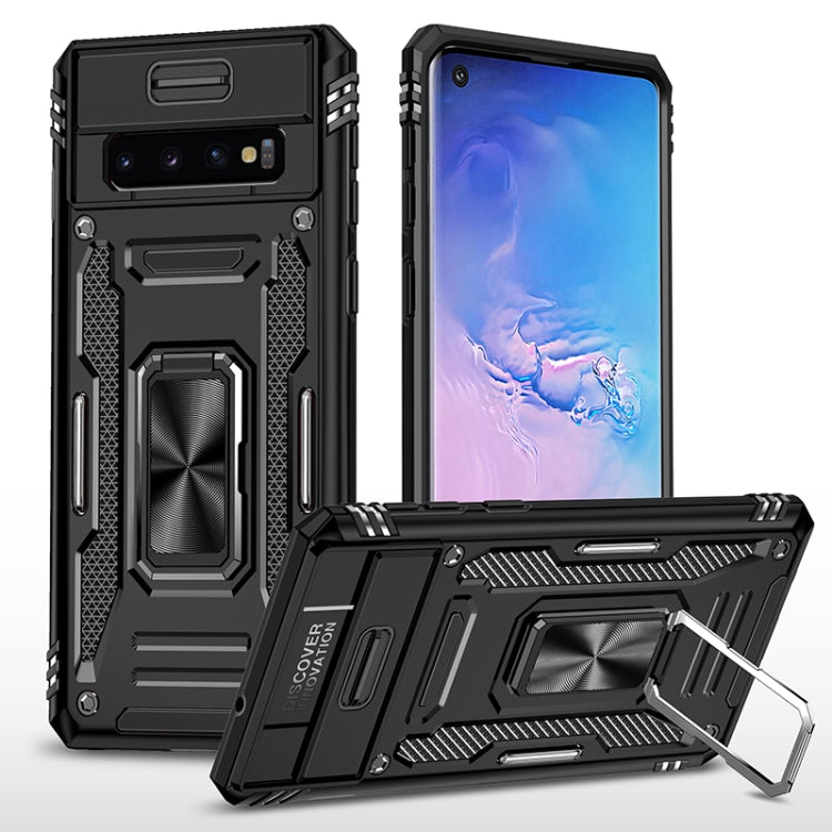 For Samsung Galaxy S10 Armor PC + TPU Camera Shield Phone Case(Black) - free shipping - PMC TechLife - Order now!