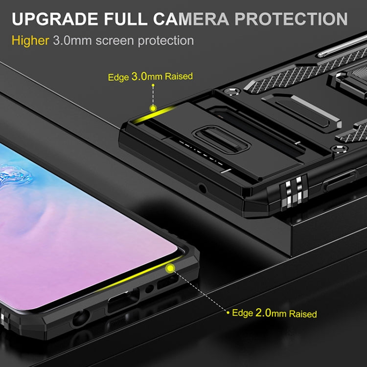 For Samsung Galaxy S10 Armor PC + TPU Camera Shield Phone Case(Black) - free shipping - PMC TechLife - Order now!