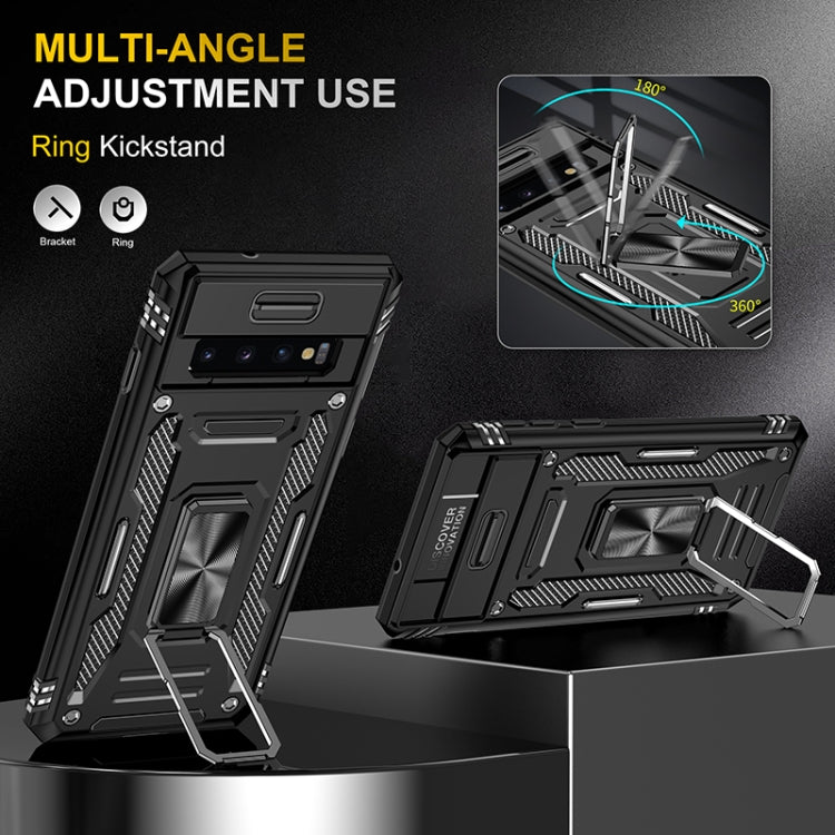 For Samsung Galaxy S10 Armor PC + TPU Camera Shield Phone Case(Black) - free shipping - PMC TechLife - Order now!