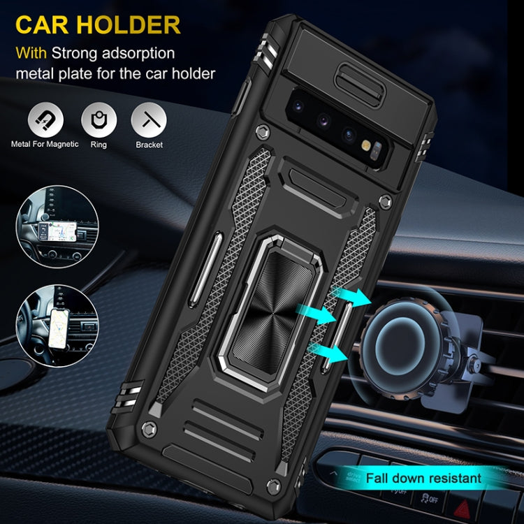 For Samsung Galaxy S10 Armor PC + TPU Camera Shield Phone Case(Black) - free shipping - PMC TechLife - Order now!