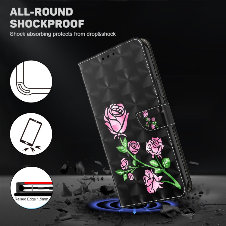 For Samsung Galaxy A14 5G 3D Painted Leather Phone Case(Rose) - free shipping - PMC TechLife - Order now!