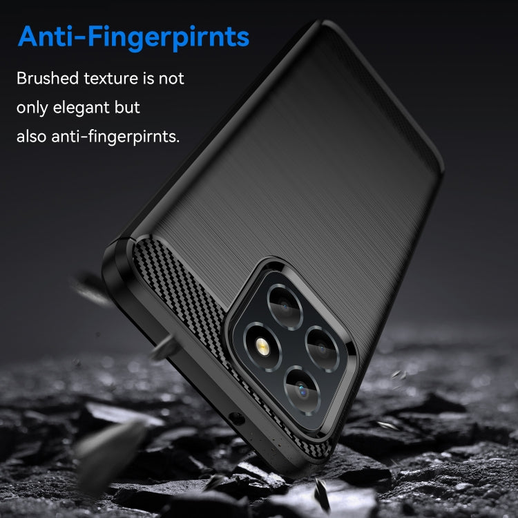 For Honor X6 5G Brushed Texture Carbon Fiber TPU Phone Case(Black) - Honor Cases by PMC TechLife | Online Shopping South Africa | PMC TechLife
