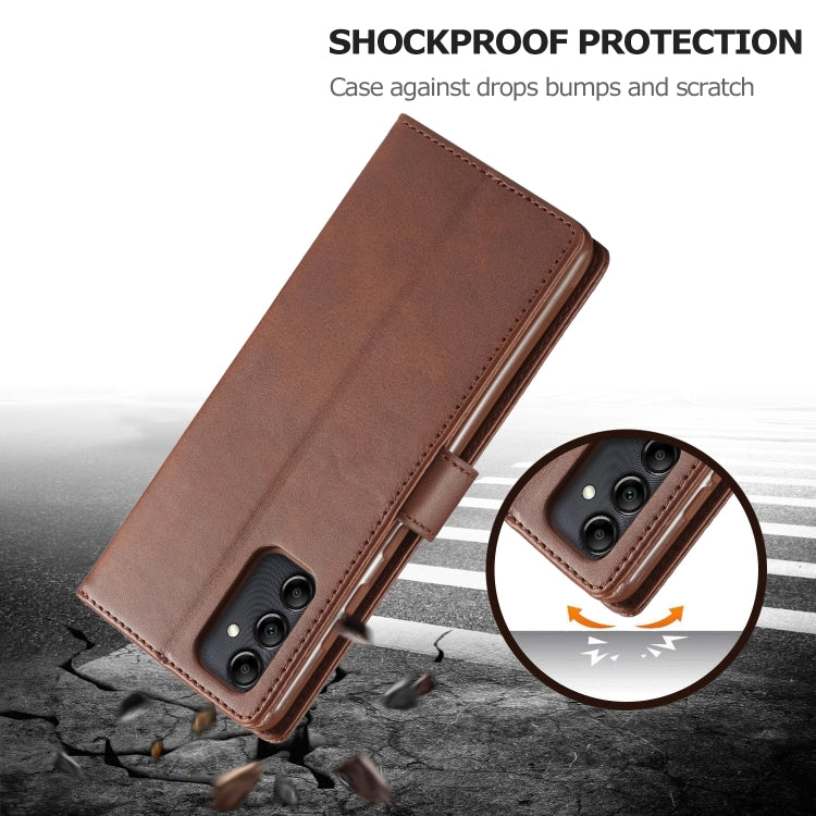 For Samsung Galaxy A14 4G/5G LC.IMEEKE Calf Texture Leather Phone Case(Brown) - free shipping - PMC TechLife - Order now!