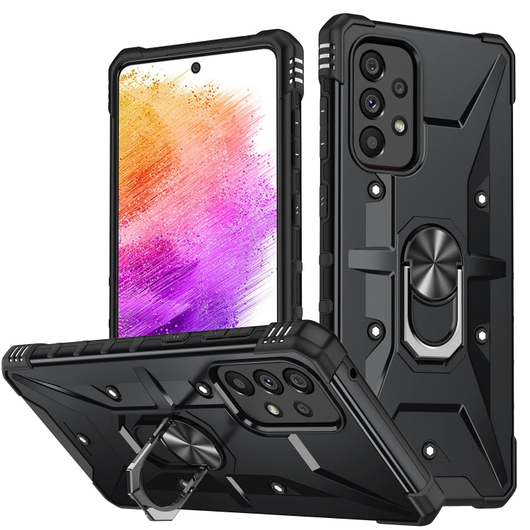 For Samsung Galaxy A73 5G Ring Holder Phone Case(Black) - free shipping - PMC TechLife - Order now!