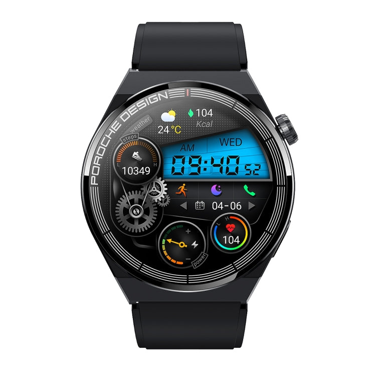 Ochstin 5HK46P 1.36 inch Round Screen Silicone Strap Smart Watch with Bluetooth Call Function(Black+Black) - Smart Watches by OCHSTIN | Online Shopping South Africa | PMC Jewellery | Buy Now Pay Later Mobicred