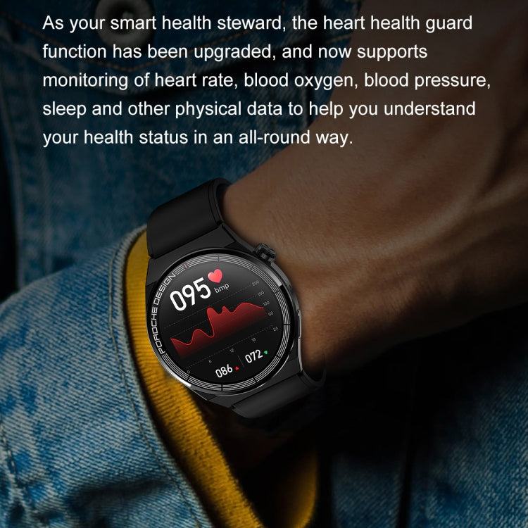 Ochstin 5HK46P 1.36 inch Round Screen Leather Strap Smart Watch with Bluetooth Call Function(Black) - free shipping - PMC TechLife - Order now!