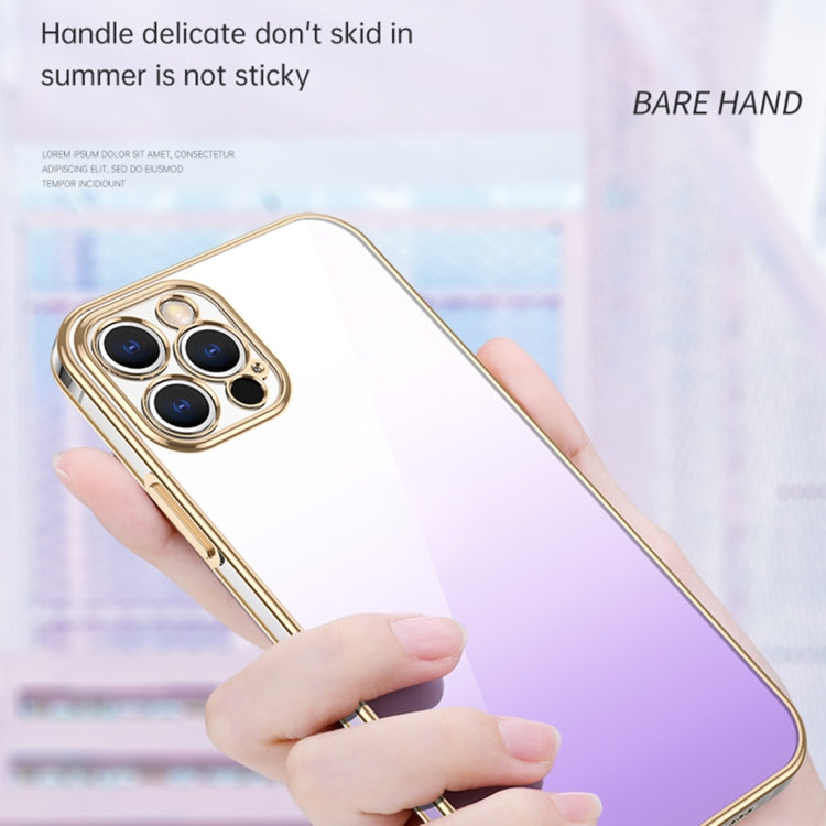 For iPhone 14 SULADA Iridescence Series Plating Transparent Gradient Phone Case(Pink) - iPhone 14 Cases by SULADA | Online Shopping South Africa | PMC TechLife | Buy Now Pay Later Mobicred