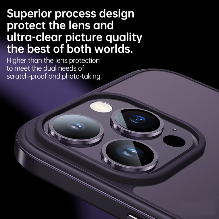 For iPhone 14 Plus SULADA Metal Frame + Nano Glass + TPU Phone Case(Dark Purple) - free shipping - PMC TechLife - Order now!