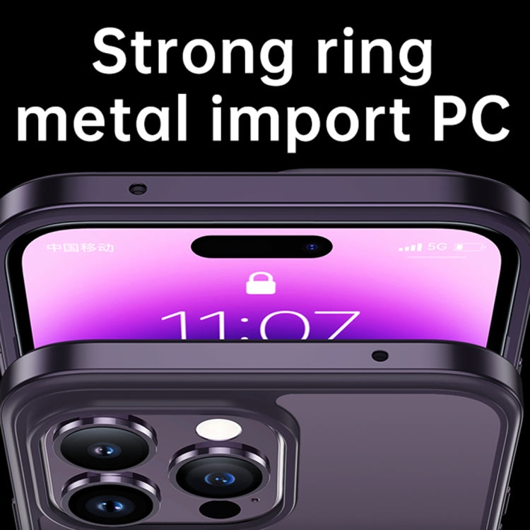 For iPhone 14 Pro Max SULADA Metal Frame + Nano Glass + TPU Phone Case(Silver) - free shipping - PMC TechLife - Order now!