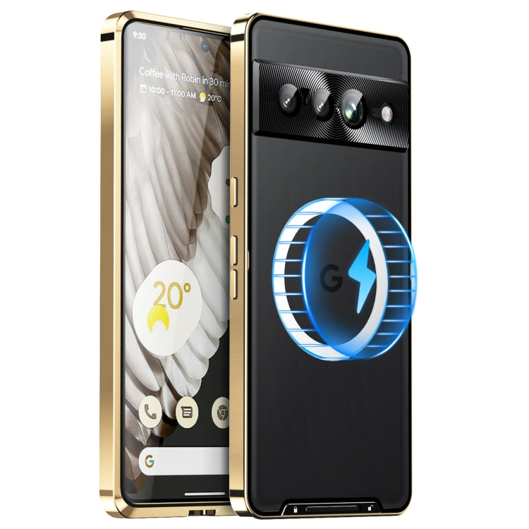 For Google Pixel 7 Pro MagSafe Magnetic Frosted Metal Phone Case(Gold) - free shipping - PMC TechLife - Order now!