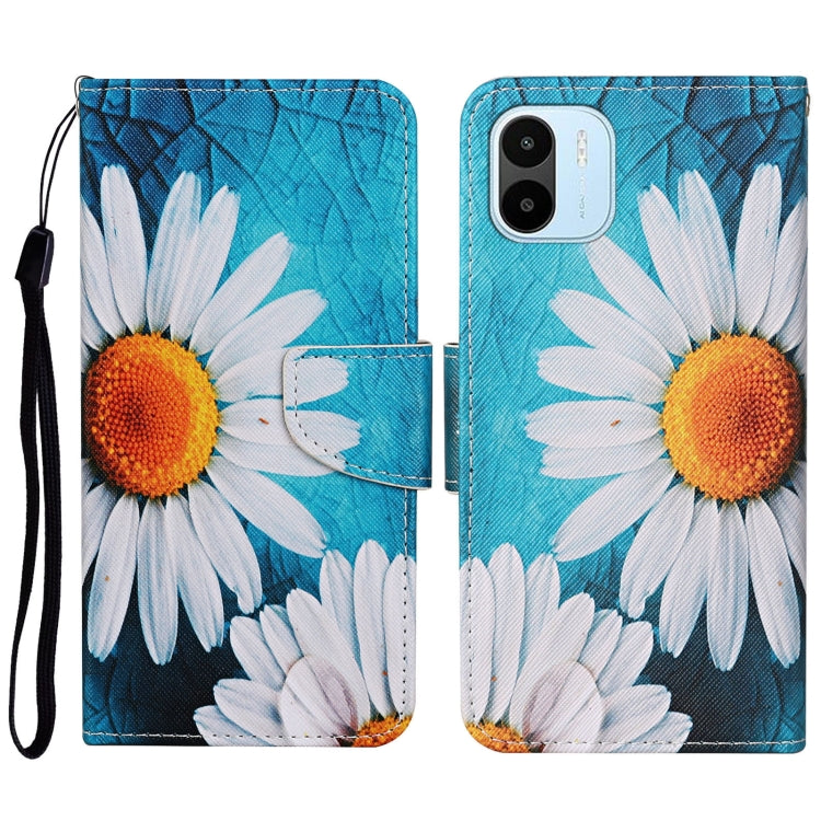 For Xiaomi Redmi A1 Colored Drawing Pattern Leather Phone Case(Chrysanthemum) - Xiaomi Cases by PMC Jewellery | Online Shopping South Africa | PMC Jewellery