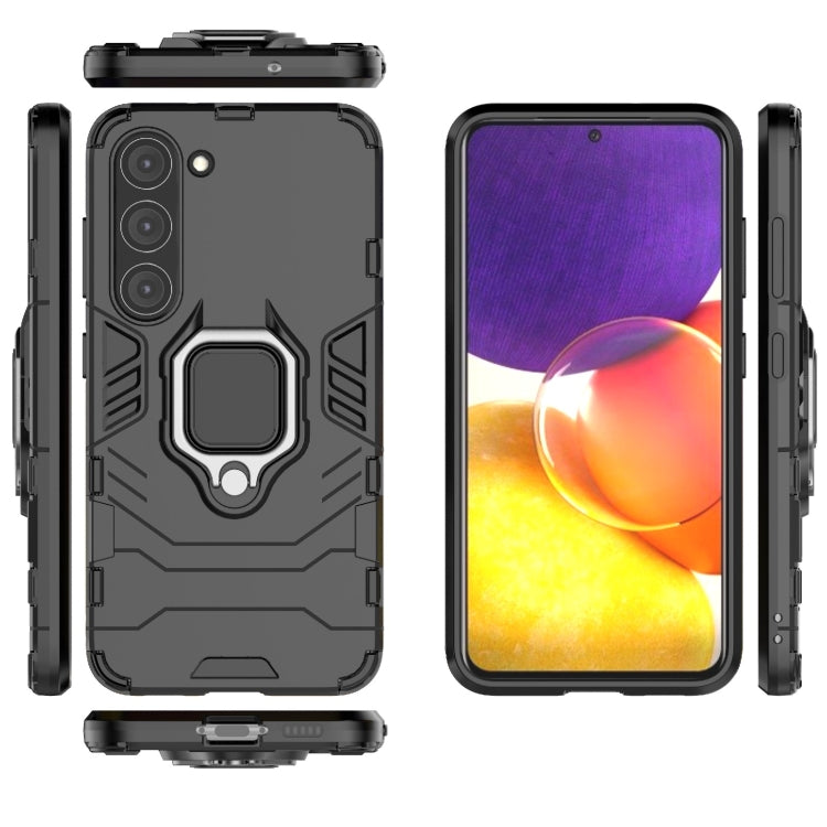 For Samsung Galaxy S23 5G Magnetic Ring Holder PC + TPU Phone Case(Black) - Galaxy S23 5G Cases by PMC TechLife | Online Shopping South Africa | PMC TechLife | Buy Now Pay Later Mobicred