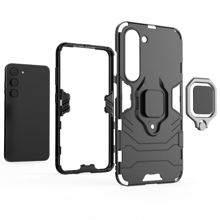 For Samsung Galaxy S23 5G Magnetic Ring Holder PC + TPU Phone Case(Black) - Galaxy S23 5G Cases by PMC TechLife | Online Shopping South Africa | PMC TechLife | Buy Now Pay Later Mobicred