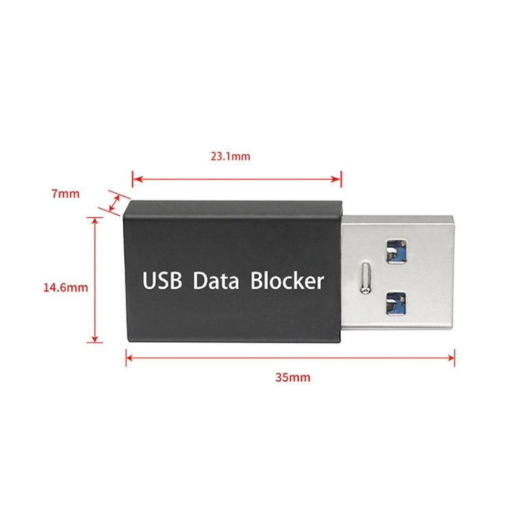 GEM02 USB Data Blocker Charging Connector(Gold) - Converter & Adapter by PMC TechLife | Online Shopping South Africa | PMC TechLife