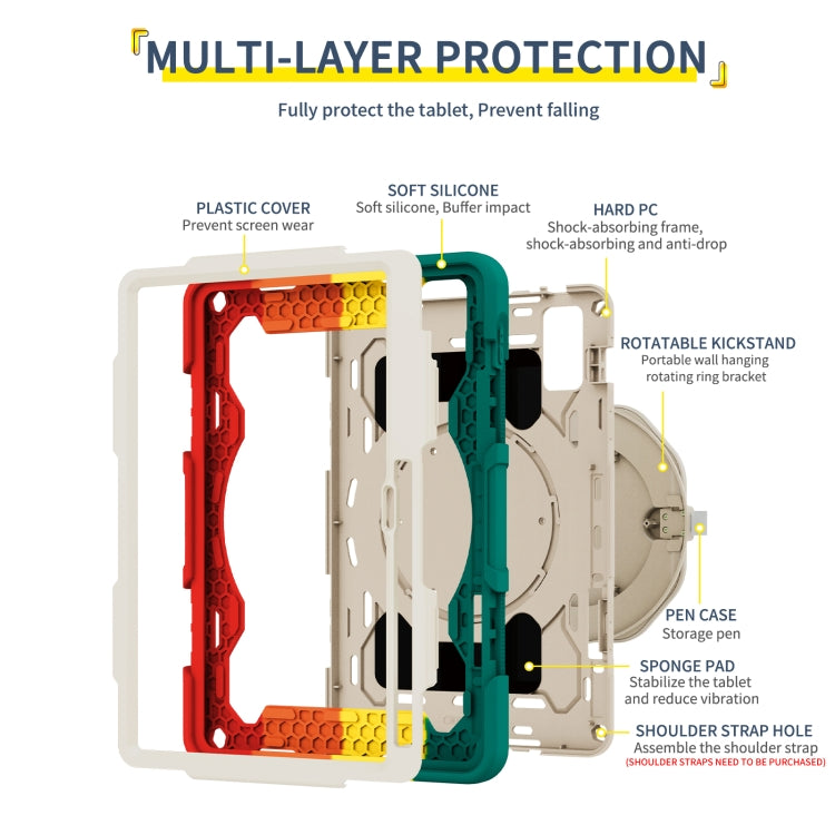 For Xiaomi Pad 5 Pro 12.4 Armor Contrast Color Silicone + PC Tablet Case(Colorful Pink) - Mi Pad 5 Pro 12.4 Case by PMC TechLife | Online Shopping South Africa | PMC TechLife