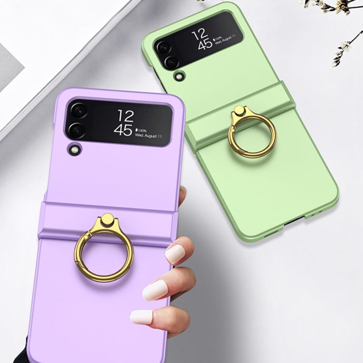 For Samsung Galaxy Z Flip4 GKK Ultrathin Hinge Full Coverage Phone Case with Ring Holder(Blue) - free shipping - PMC TechLife - Order now!
