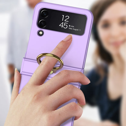 For Samsung Galaxy Z Flip4 GKK Ultrathin Hinge Full Coverage Phone Case with Ring Holder(Purple) - Galaxy Z Flip4 5G Cases by GKK | Online Shopping South Africa | PMC Jewellery